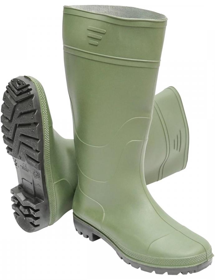Cizme de protecție din cauciuc verzi BK 005GB cu bombeu din oțel, mărimea 45