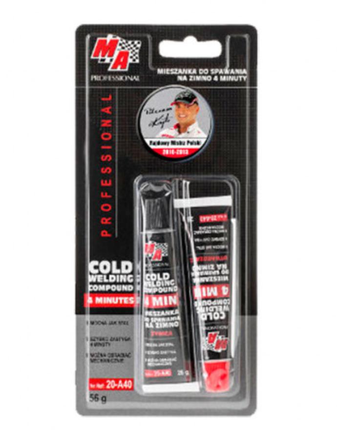 Холодная сварка MA 56 г (28+28 г) 4 мин — быстросхватывающийся состав для ремонта различных материалов.