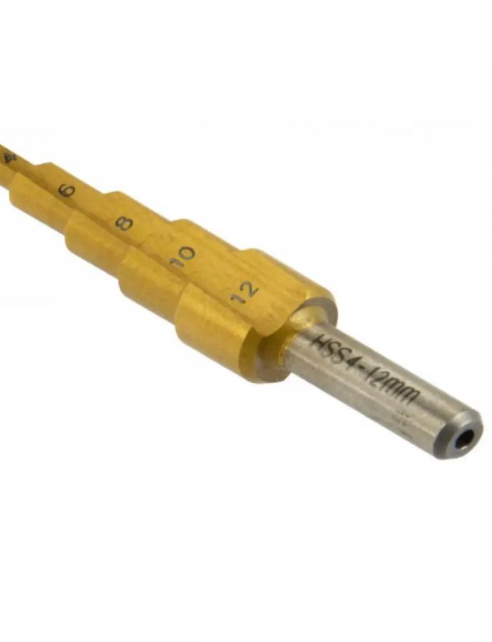Burghie cu trepte 4-12 mm, universale pentru diverse tipuri de metale, rezistente la uzură.