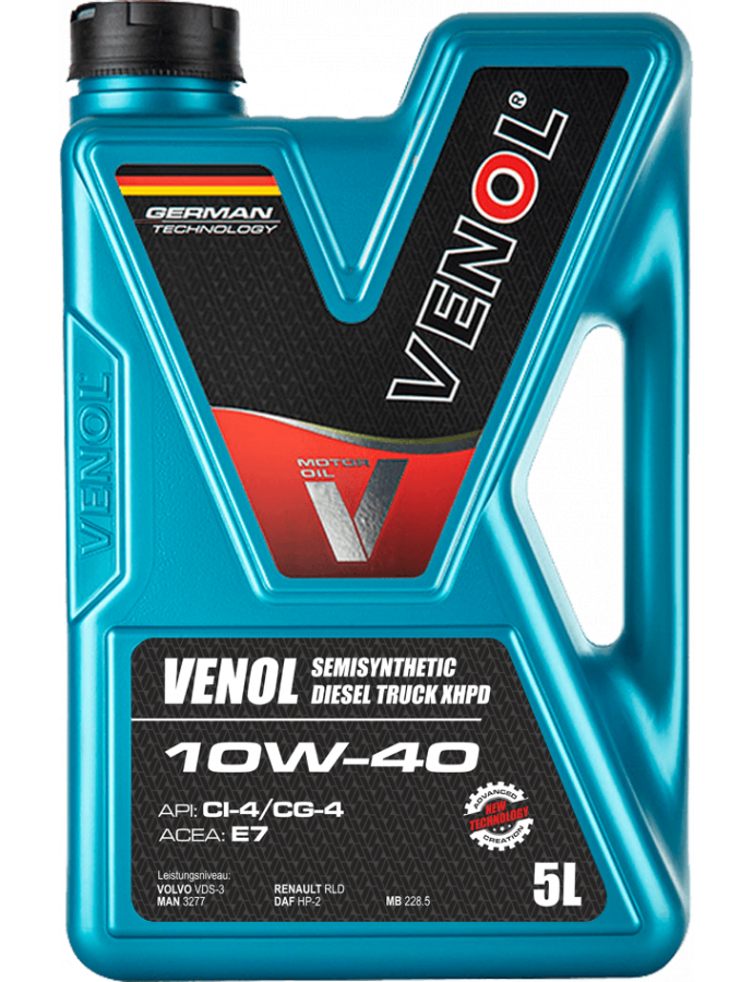 Ulei de motor Venol 10W-40 sem/diesel TRUCK XHPD 5л CI-4/CG-4 40000км