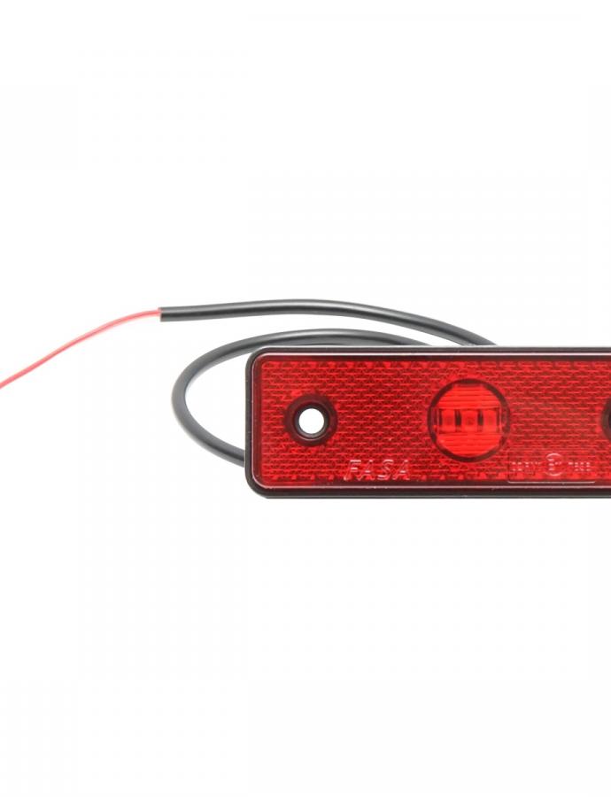 Дополнительный LED габаритный фонарь красный (12-24 В), 3 LED