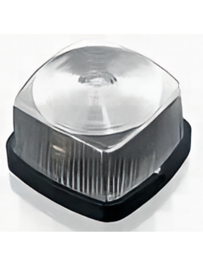Lampă FTP-171 B de gabarit albă — lampă de poziție compactă pentru remorci, camioane și utilaje speciale.