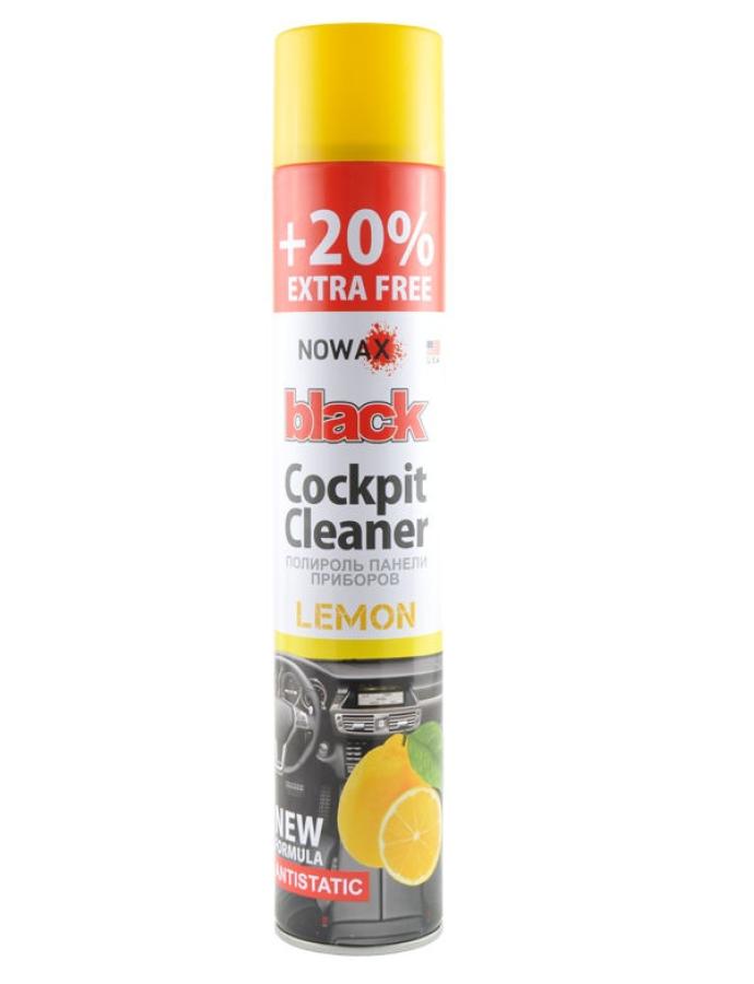 Polish pentru bord NOWAX Spray 750 ml Lemon — produs pentru curățarea și protecția bordului cu aromă de lămâie.