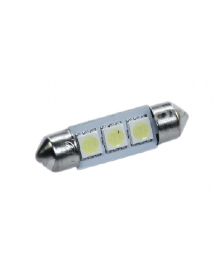 Bec LED feston C5W 24V T11x39 S8.5 3SMD alb TEMPEST