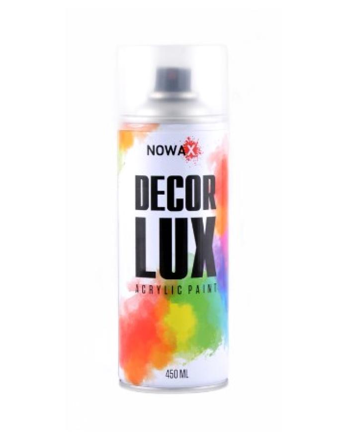 Lac transparent DECOR LUX 450 ml NOWAX — spray protector pentru finisaj decorativ.