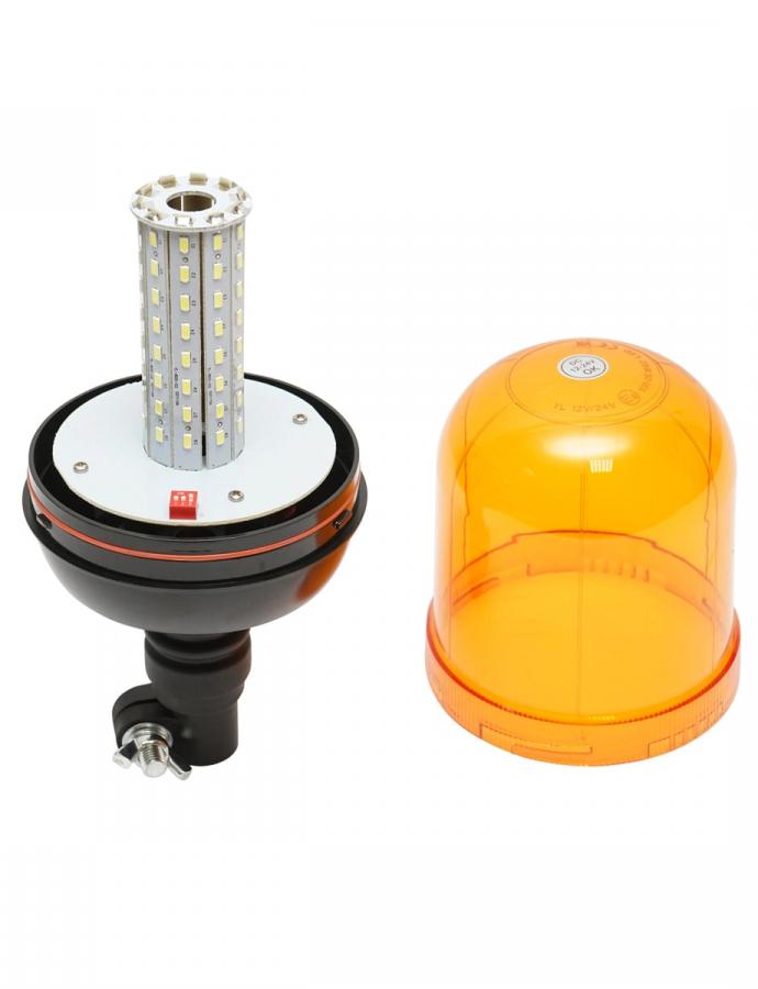 Маяк проблесковый желтый 12-24в (светодиод 80SMD)