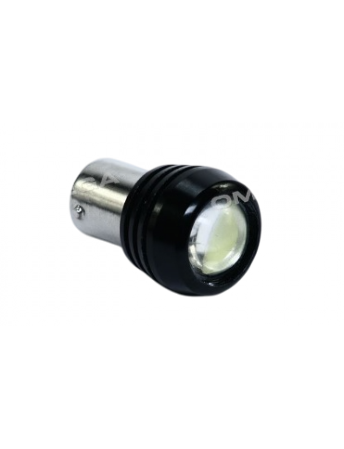 Лампа LED задний ход (линза) 1SMD BA15s 12V белая <TEMPEST>